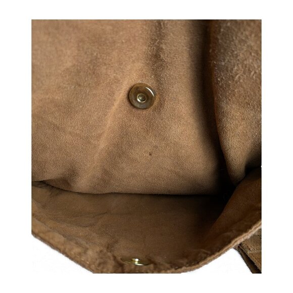 Steve Madden Tan Suede Studded Boho Western Cowgirl Fringed Shoulder Bag - Picture 8 of 12